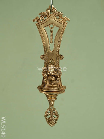 Brass Wall Hanging Ganesha - 13 inch - WL5140