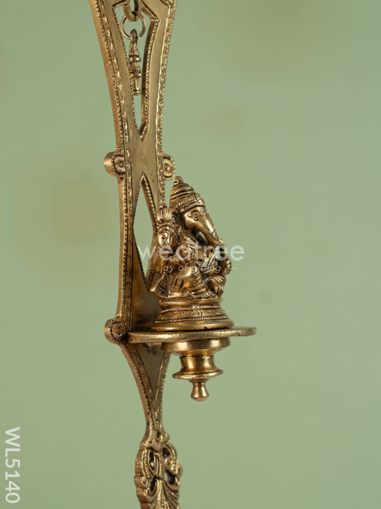 Brass Wall Hanging Ganesha - 13 inch - WL5140