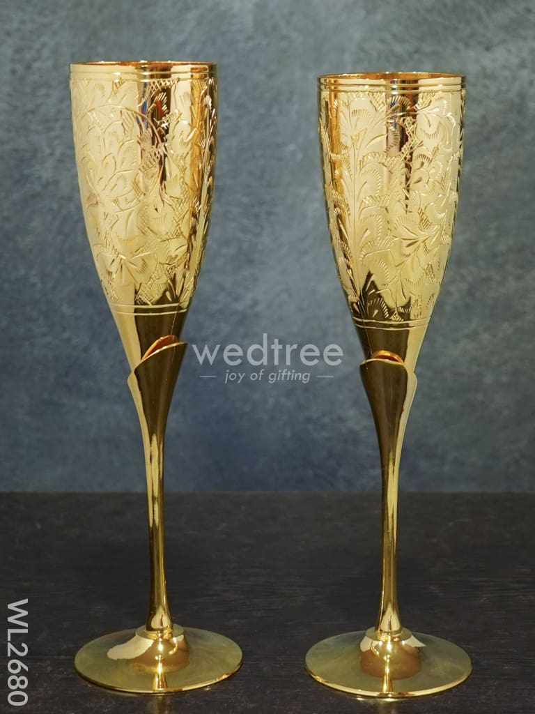 Brass Wine Glass Set - WL2680