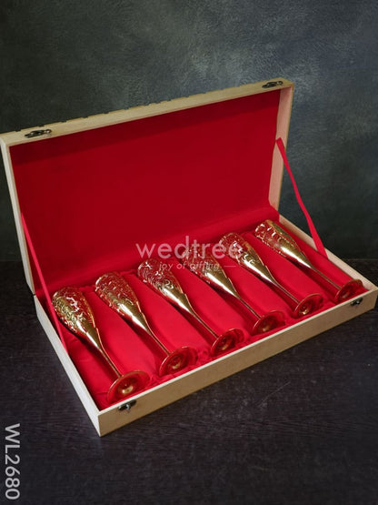Brass Wine Glass Set - WL2680