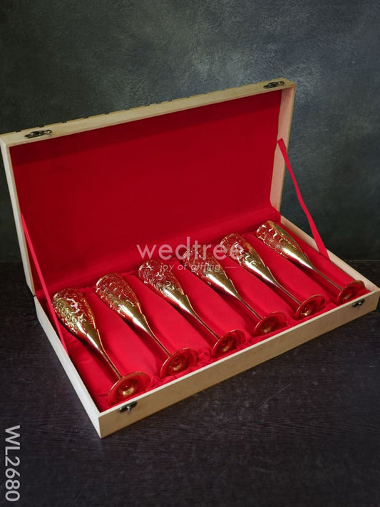 Brass Wine Glass Set - WL2680