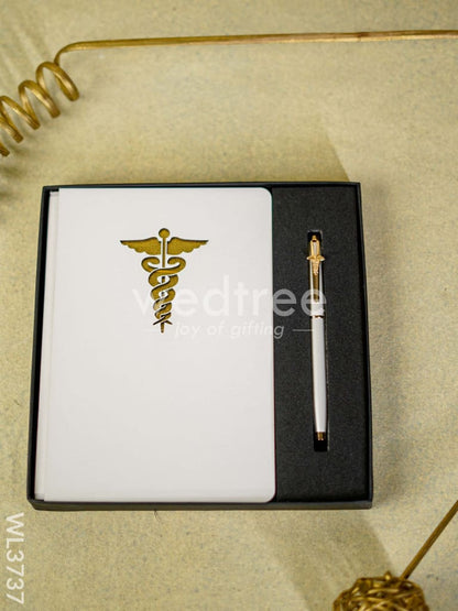 Caduceus Diary with Metal Rollerball Pen - WL3737