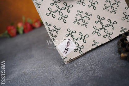 Canvas Bag with Kolam Prints - WBG1331