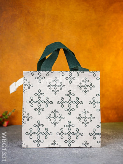 Canvas Bag with Kolam Prints - WBG1331