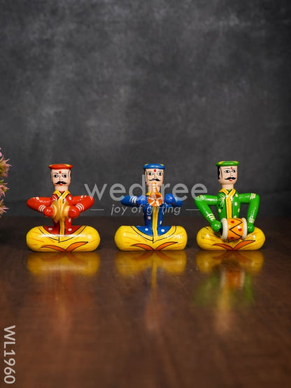 Channapatna Toys - Gents Music Set (Set of 3) - WL1960