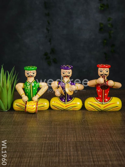 Channapatna Toys - Gents Music Set (Set of 3) - WL1960