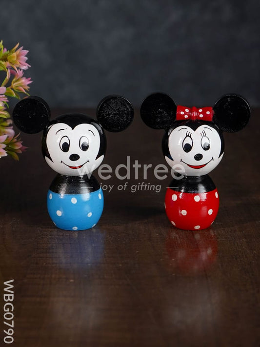 Channapatna Wooden Mickey Mouse - Set of 2 - WBG0790