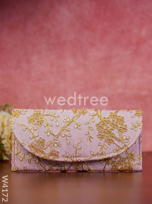 Clutch Purse with embroidery - W4172