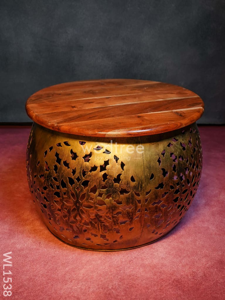 Coffee Centre Stool with Golden Finish -WL1538