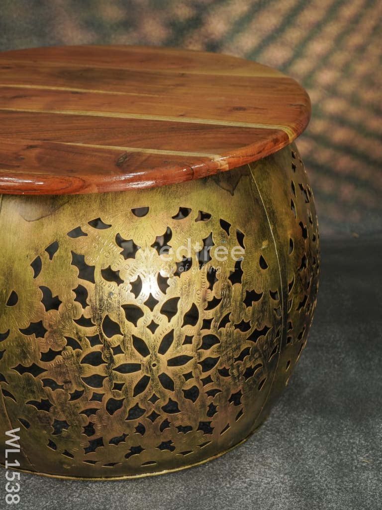 Coffee Centre Stool with Golden Finish -WL1538