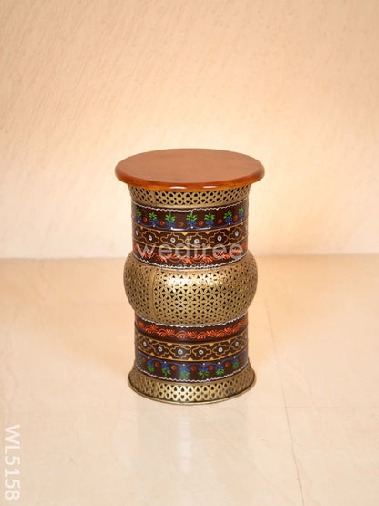 Coffee Centre Table with 4 Side Stools - Brown - WL5158