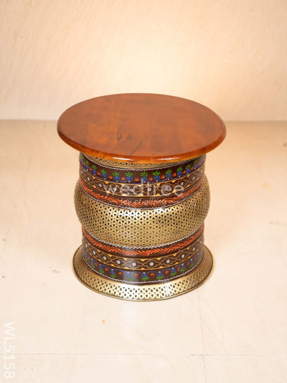 Coffee Centre Table with 4 Side Stools - Brown - WL5158