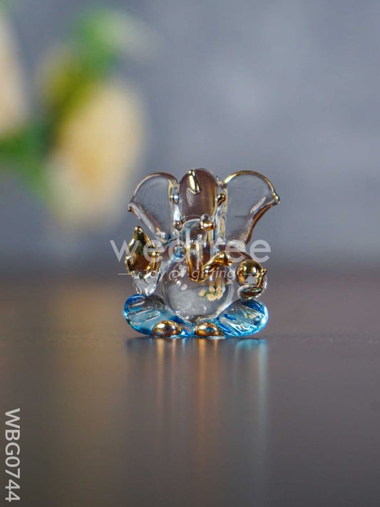 Colorful Glass Ganesha Idol - WBG0744