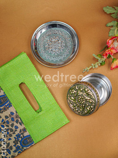 Combo - Poori Box with Plate in Jute Bag - WGC0013