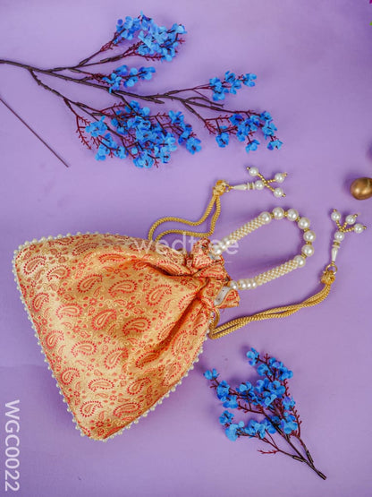 Combo - Raw Silk Potli Bag & T-Light Holder - WGC0022