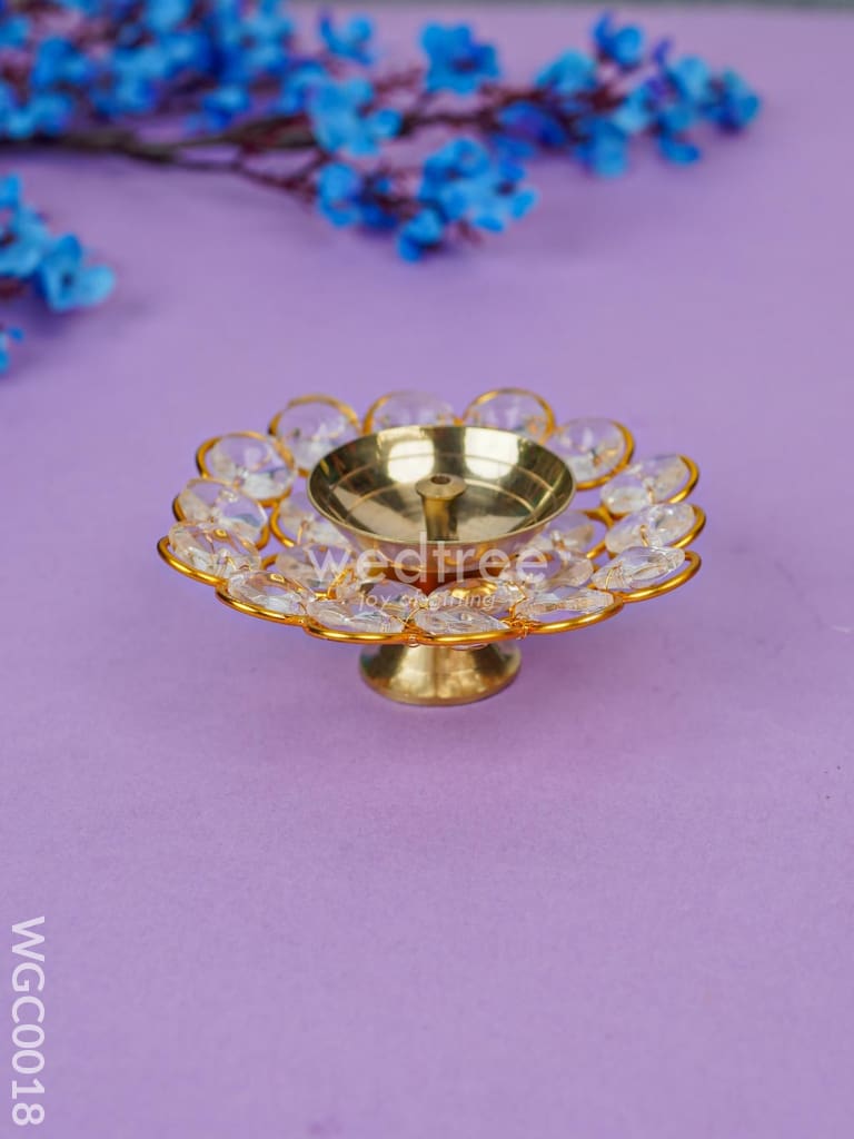 Combo - String Bag & Brass Crystal Diya - WGC0018