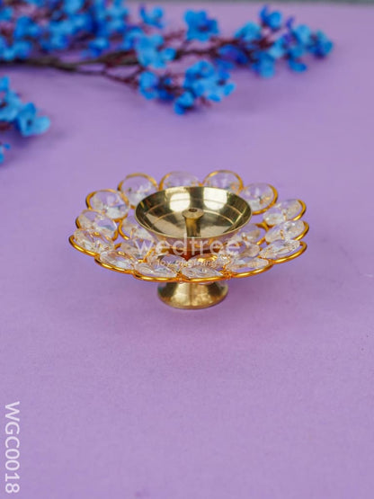 Combo - String Bag & Brass Crystal Diya - WGC0018