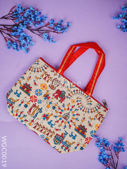 Combo - Warli Print Handbag & Bangle Holder - WGC0019
