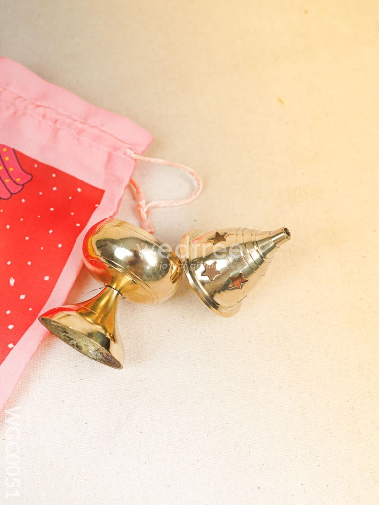 Combo with Brass Akhand Diya and String Bag - WGC0051