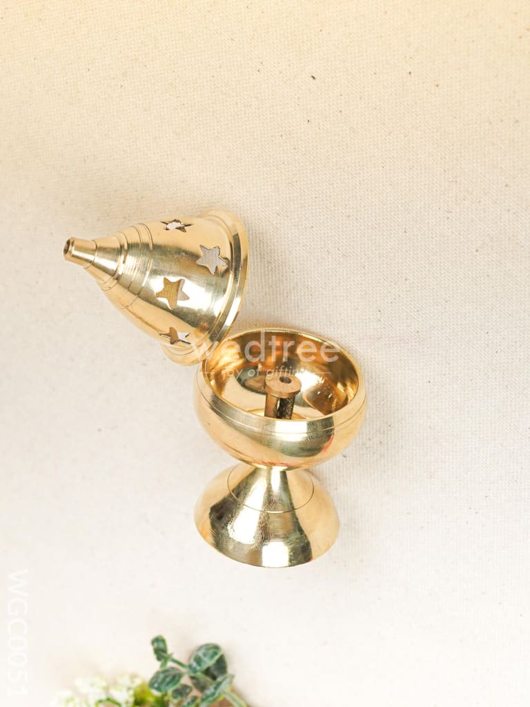 Combo with Brass Akhand Diya and String Bag - WGC0051