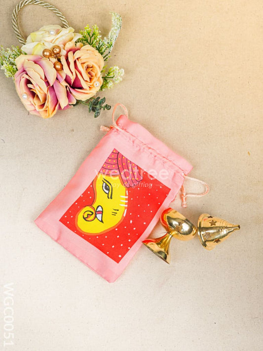 Combo with Brass Akhand Diya and String Bag - WGC0051