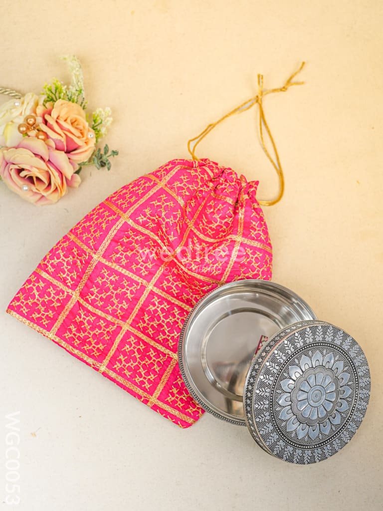 Combo with Oxidised Poori Box and String Bag - WGC0053