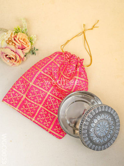 Combo with Oxidised Poori Box and String Bag - WGC0053