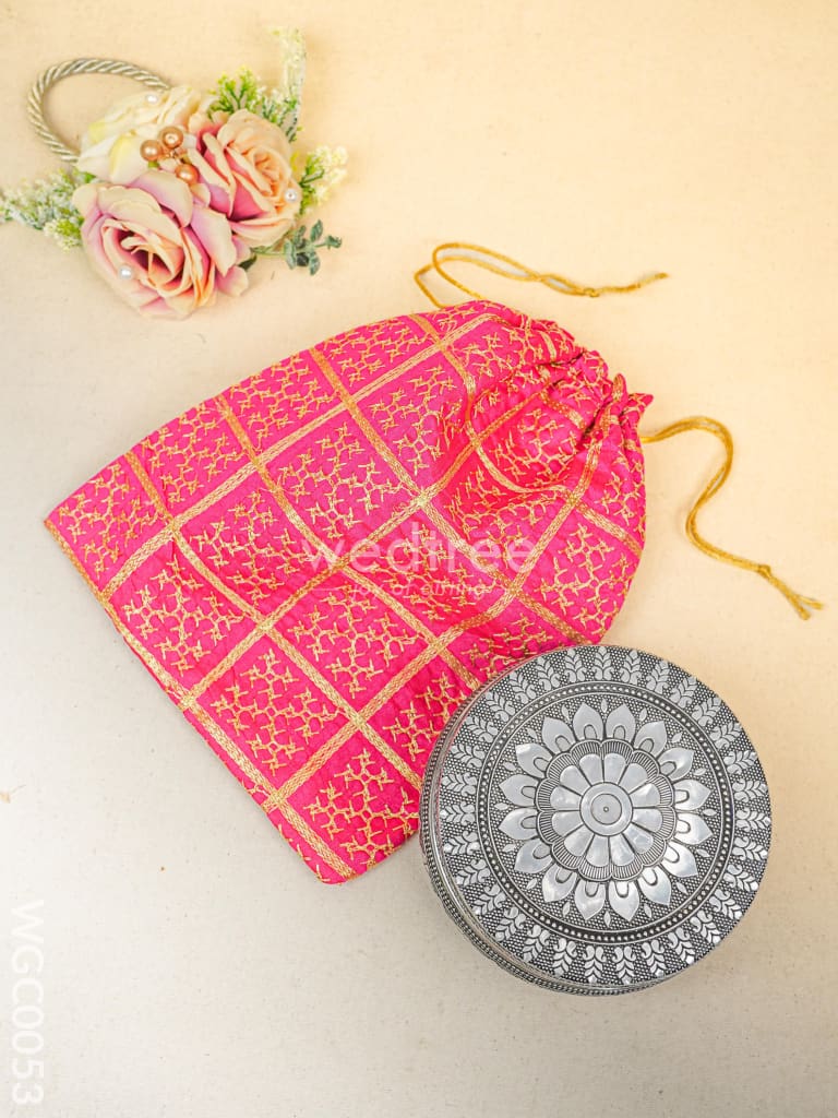 Combo with Oxidised Poori Box and String Bag - WGC0053