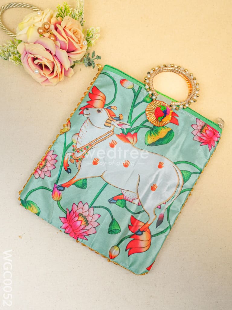 Combo with Pichwai Pooja Tray and Handbag - WGC0052