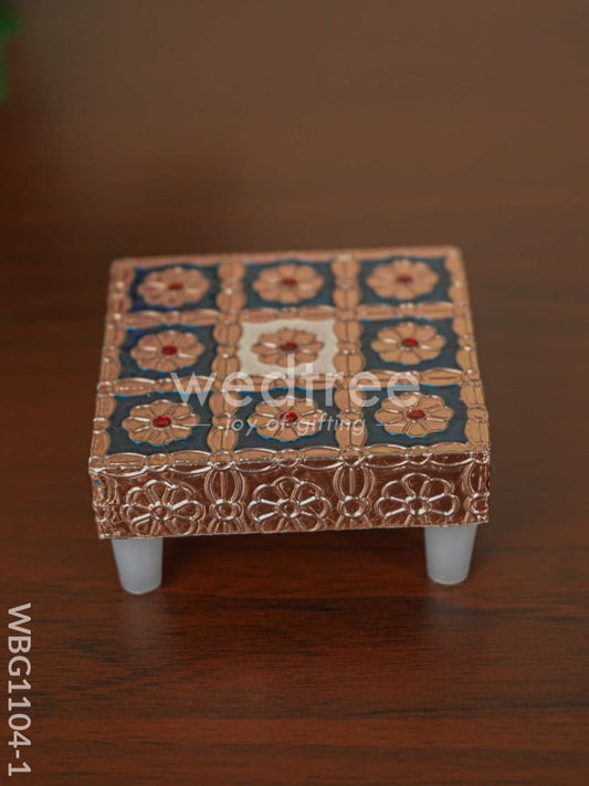 Copper Finished Blue Meenakari Manai - WBG1104