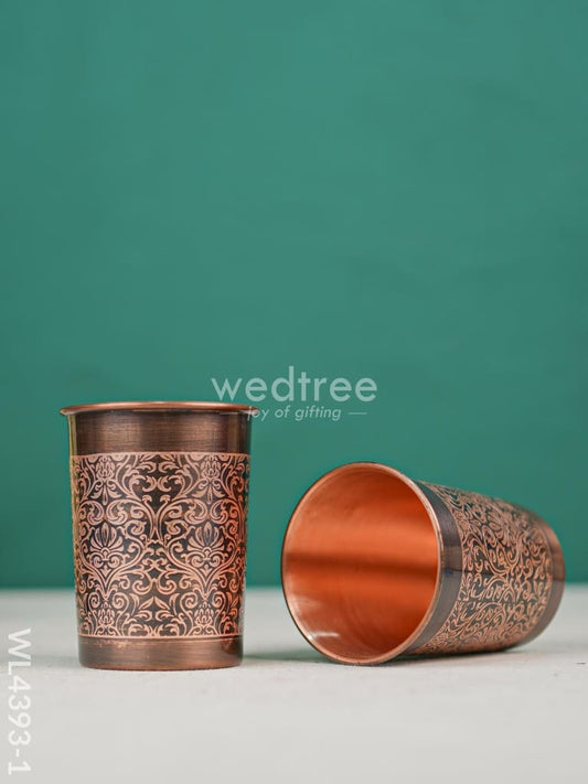 Copper Glass Set of 4 - WL4393