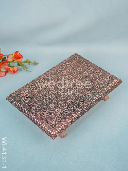 Copper Meenakari Manai (12 x 8) - WL4131-1