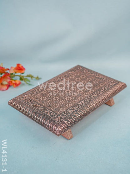 Copper Meenakari Manai (12 x 8) - WL4131-1