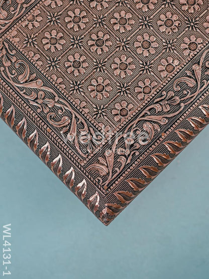 Copper Meenakari Manai (12 x 8) - WL4131-1