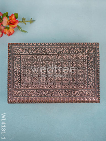 Copper Meenakari Manai (12 x 8) - WL4131-1