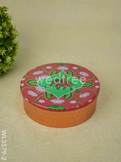 Copper Pichwai Poori Box - WL3579-2