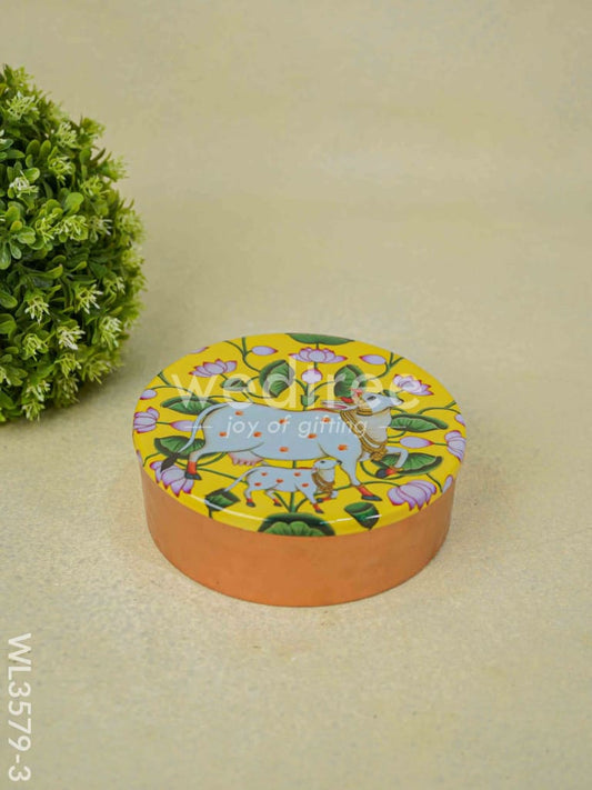 Copper Pichwai Poori Box - WL3579-3
