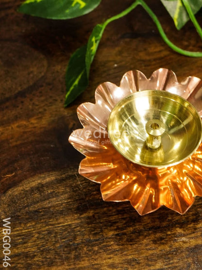 Copper Plated Brass Diya - WBG0046