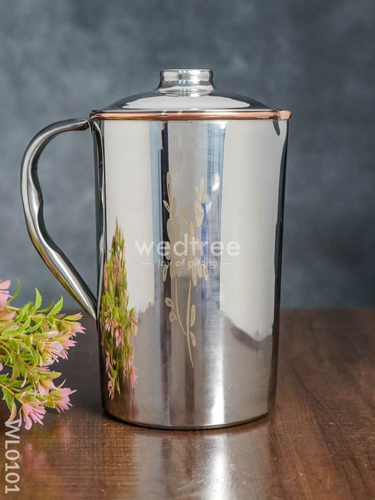 Copper with Stainless Steel Jug Set Plain - WL0101