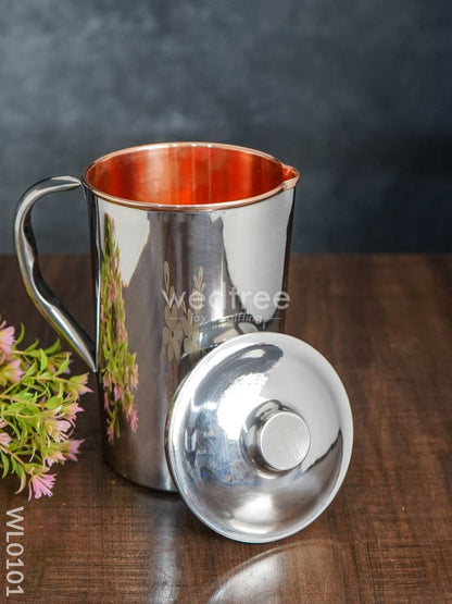 Copper with Stainless Steel Jug Set Plain - WL0101