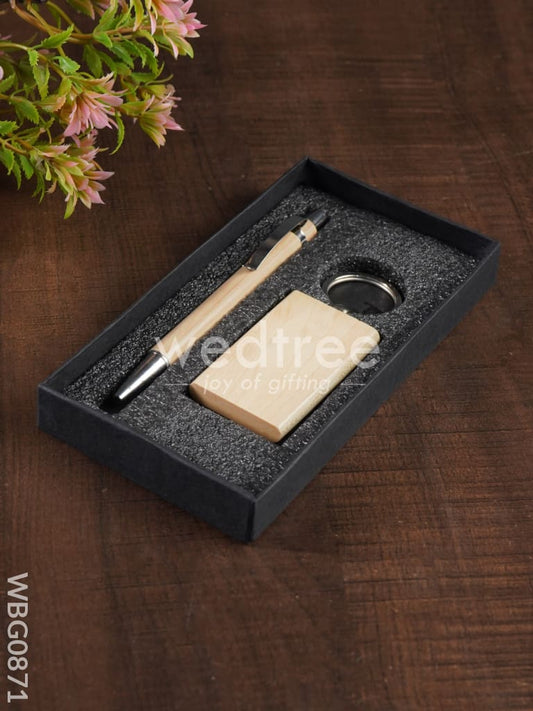 Corporate Gift - Wooden Pen & Key Chain Set - WBG0871