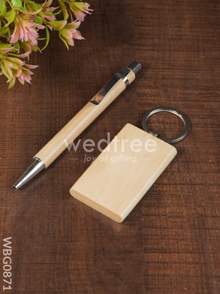 Corporate Gift - Wooden Pen & Key Chain Set - WBG0871