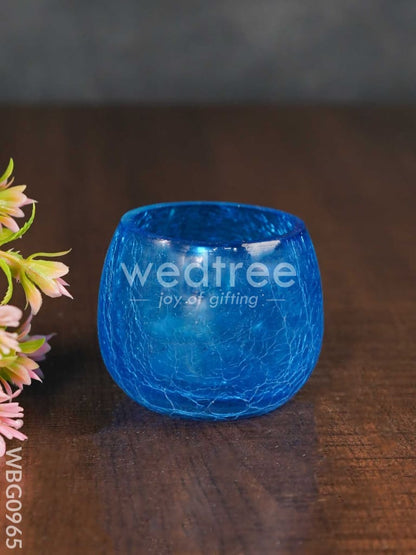 Cracked Glass Candle Holder WBG0965