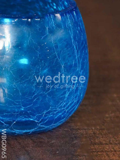 Cracked Glass Candle Holder WBG0965