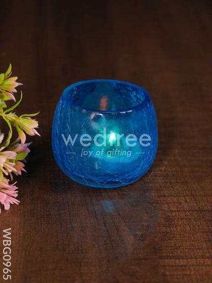 Cracked Glass Candle Holder WBG0965