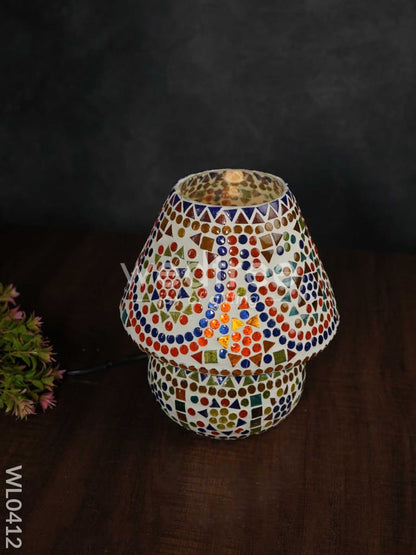 Cracked Mosaic Glass Table Lamp - 9 inch - WL0412
