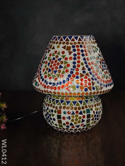 Cracked Mosaic Glass Table Lamp - 9 inch - WL0412