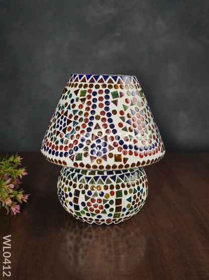 Cracked Mosaic Glass Table Lamp - 9 inch - WL0412