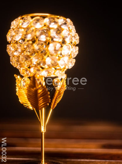 Crystal Brass T Light Holder (Large) - WL0032