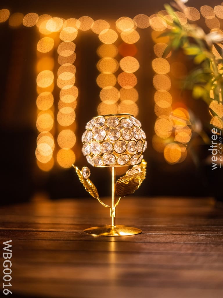 Crystal T Light Holder (Small) - Wbg0016 Candles